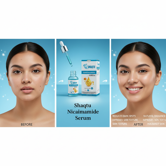 "Shaqtu Niacinamide Serum: Apni Jild Ko Badalte Huye Dekhiye! ✨"